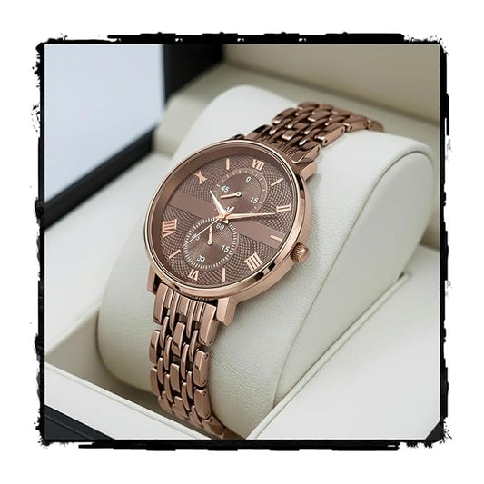 STYLEDOSE Women's Luxury Black Analog Watch